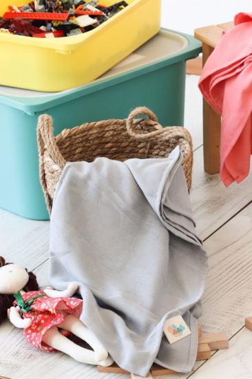 ZuBu Müslin Bebek Battaniyesi – Müslin Örtü - Gri – Bambu