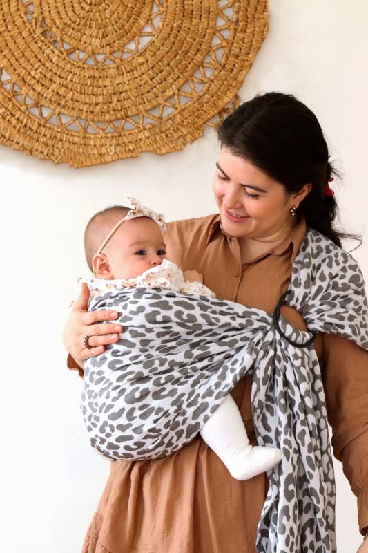 Zubu%20Ring%20Sling%20-%20Leopard%20Gray%20-%20Baby%20Carrier