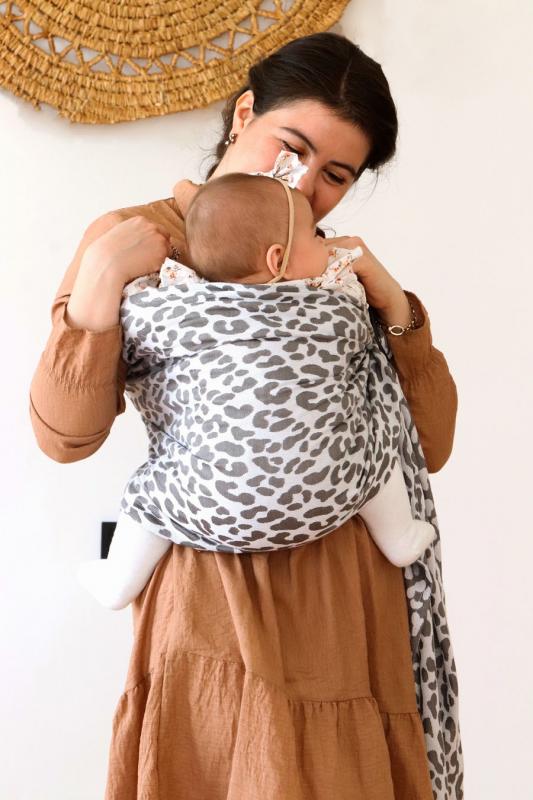 Zubu%20Ring%20Sling%20-%20Leopard%20Gray%20-%20Baby%20Carrier
